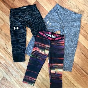 Under Armour Girls Capri Leggings Bundle